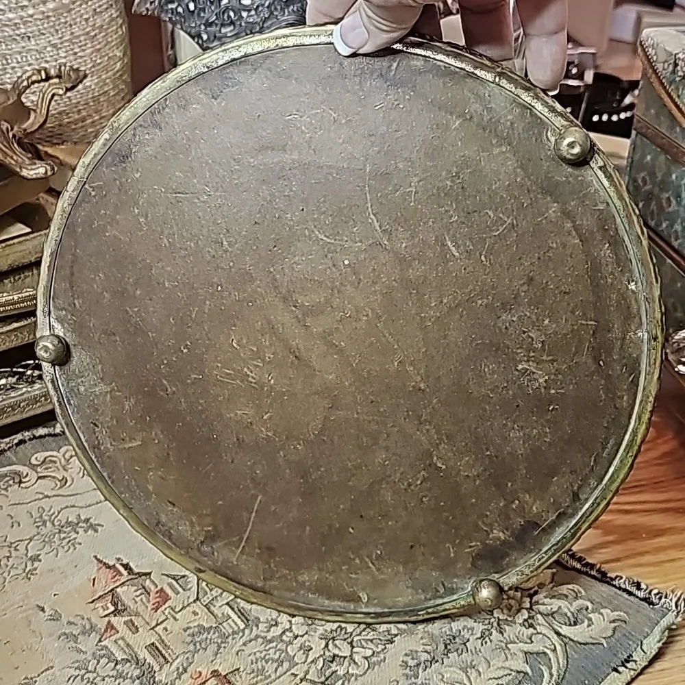 Vintage Beveled Glass Vanity Legged Mirror